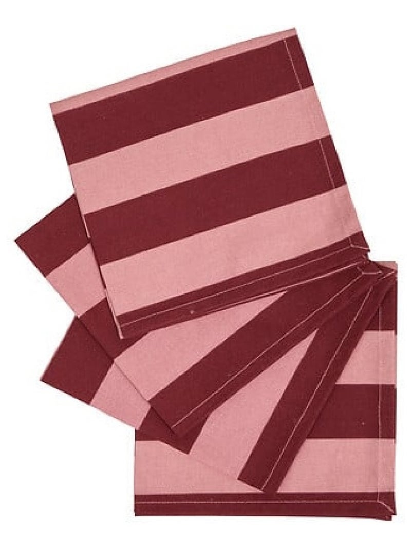 4 Serviettes de table Cherry Rouge - Kiabi