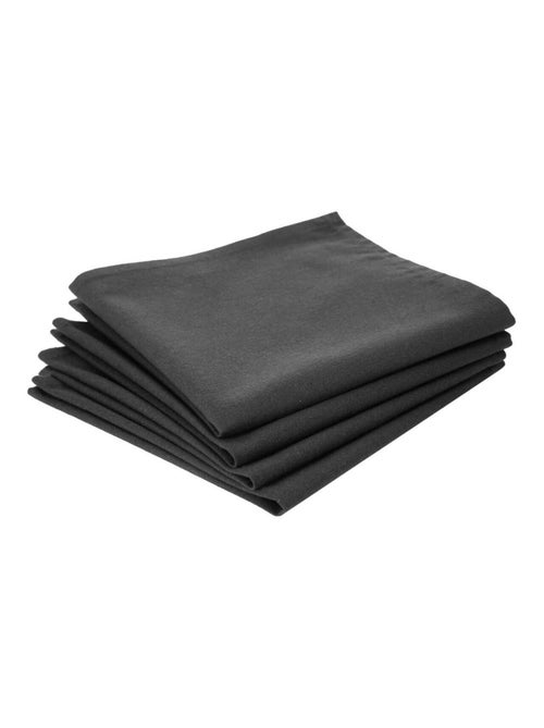 4 Serviettes de table Douceur anthracite - Kiabi