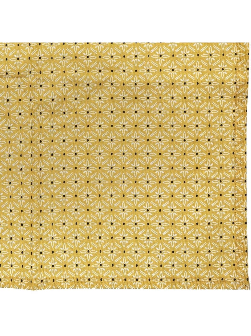 4 Serviettes de table Graphique jaune Jaune - Kiabi