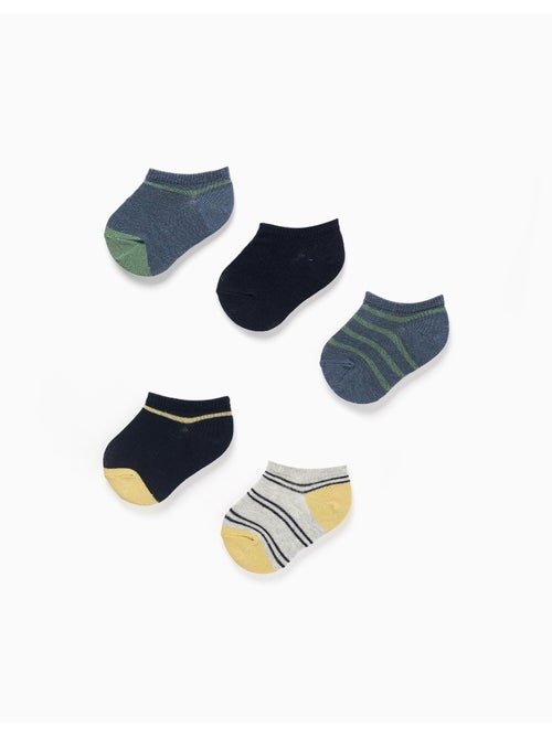 4 socquettes avec détails contrastés - Kiabi