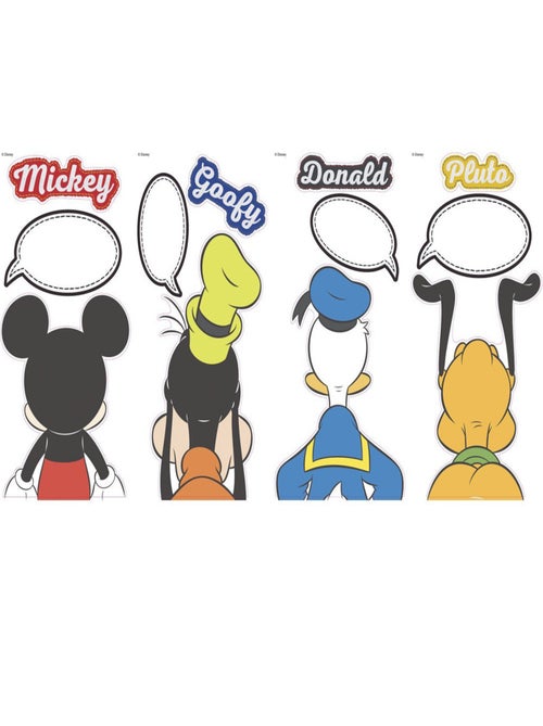 4 Stickers géant bulles personnailsables Mickey Disney - Kiabi