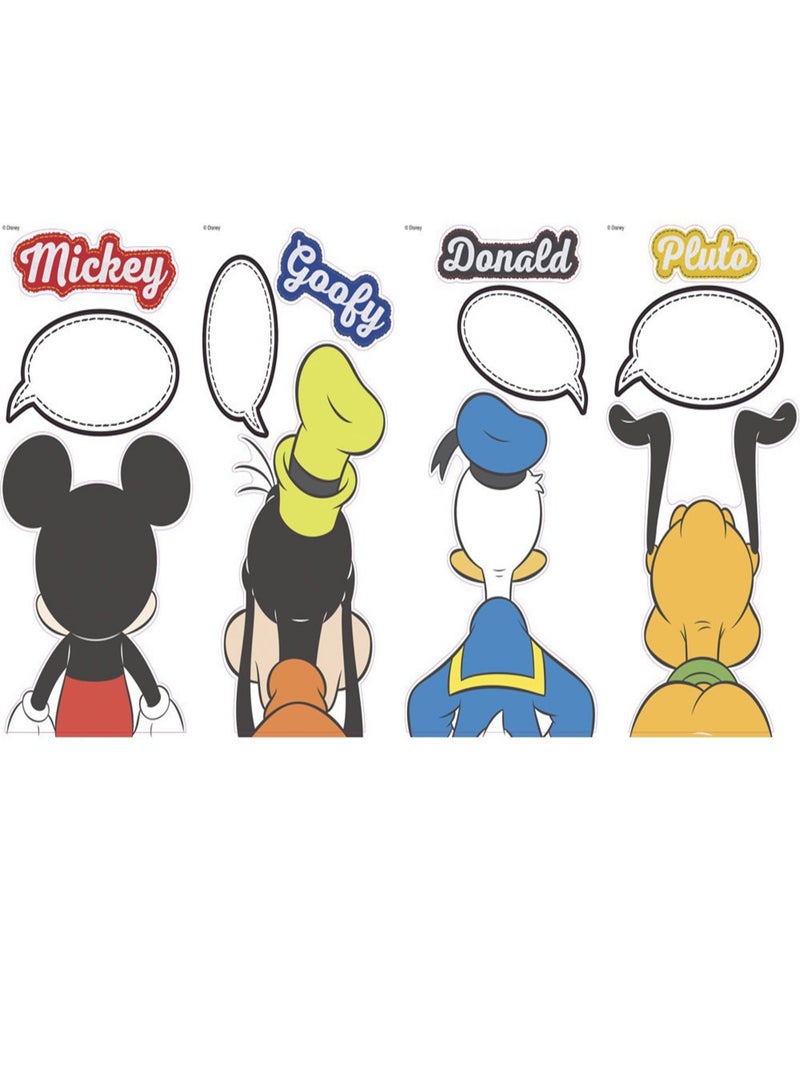 4 Stickers géant bulles personnailsables Mickey Disney Multicolore - Kiabi