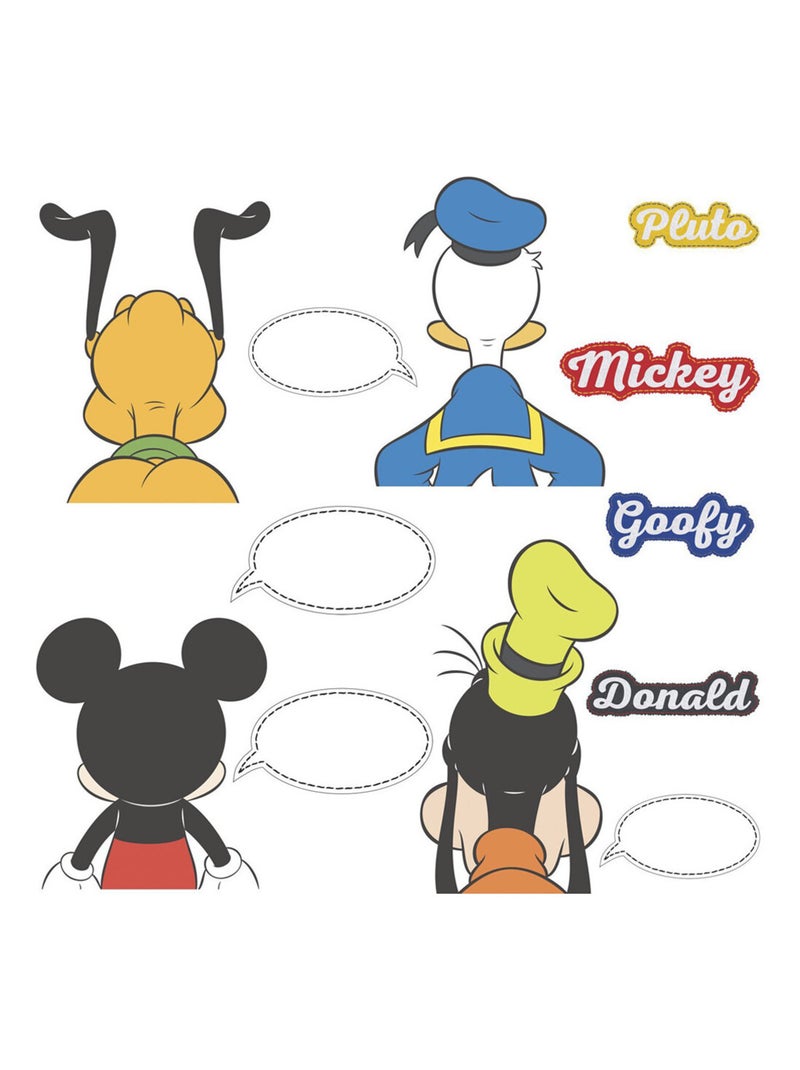 4 Stickers géant bulles personnailsables Mickey Disney Multicolore - Kiabi