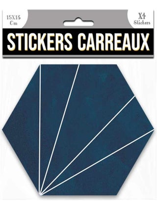 4 Stickers hexagonal