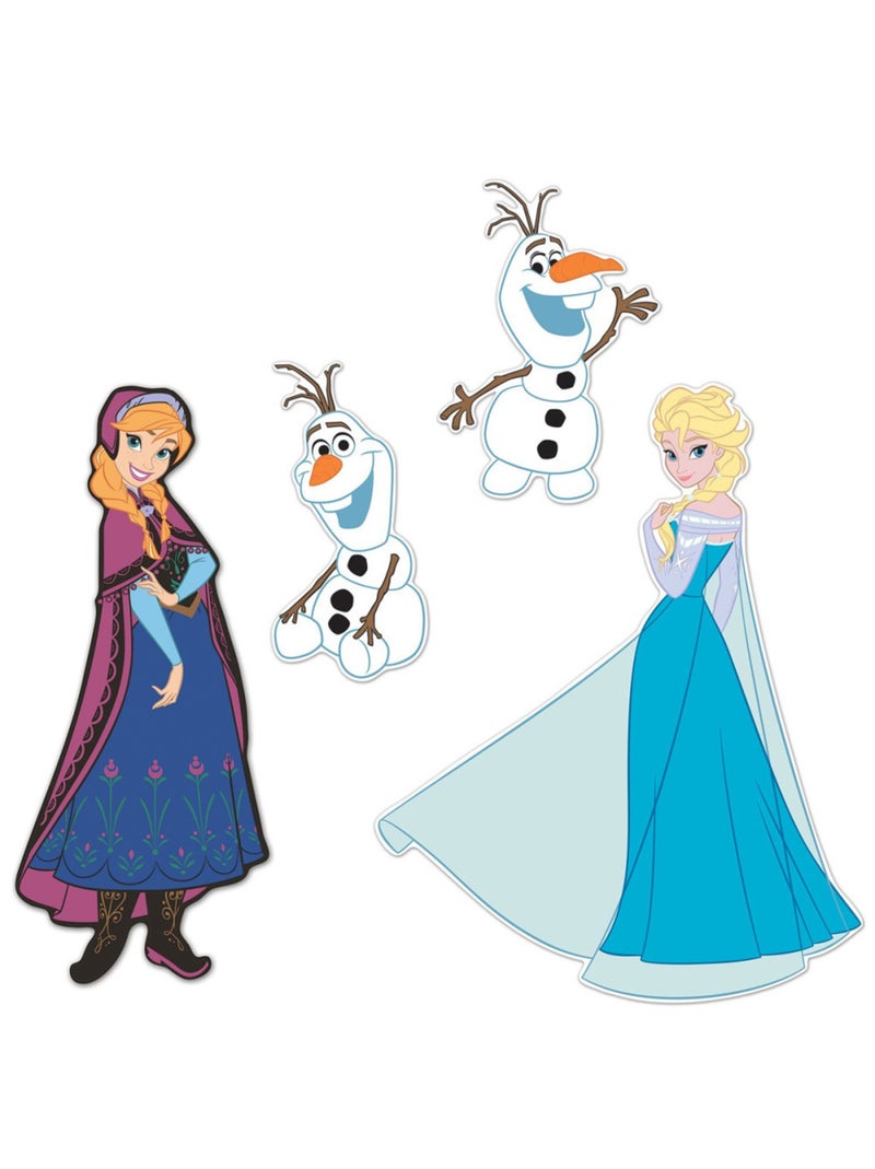 4 Stickers Mousse La Reine des Neiges Disney Frozen Bleu - Kiabi