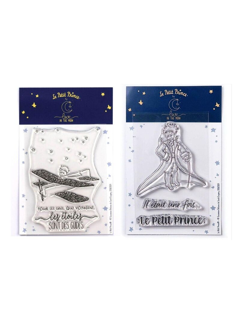 4 Tampons transparents Le Petit Prince Avion et - Love in the moon N/A - Kiabi