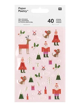 40 autocollants gel Père Noël - Rico Design