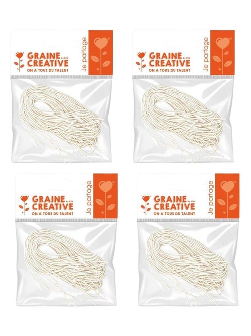 40 élastiques blancs pour masques 60 cm - Graine Créative - Kiabi