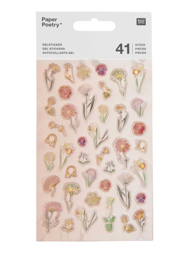 41 Autocollant gel fleurs N/A - Kiabi