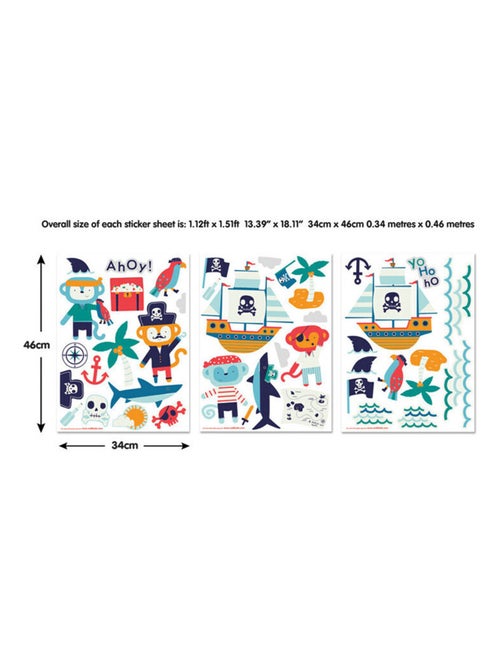 41 Stickers Enfant Pirates Walltastic - Kiabi