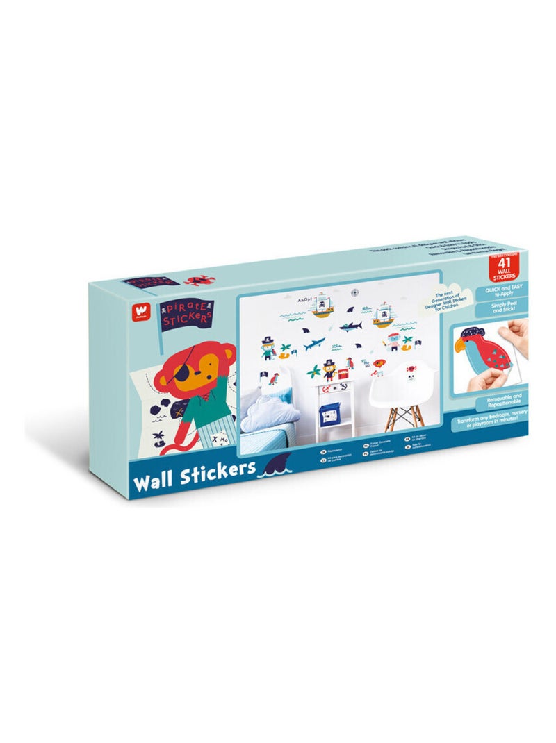 41 Stickers Enfant Pirates Walltastic Multicolore - Kiabi
