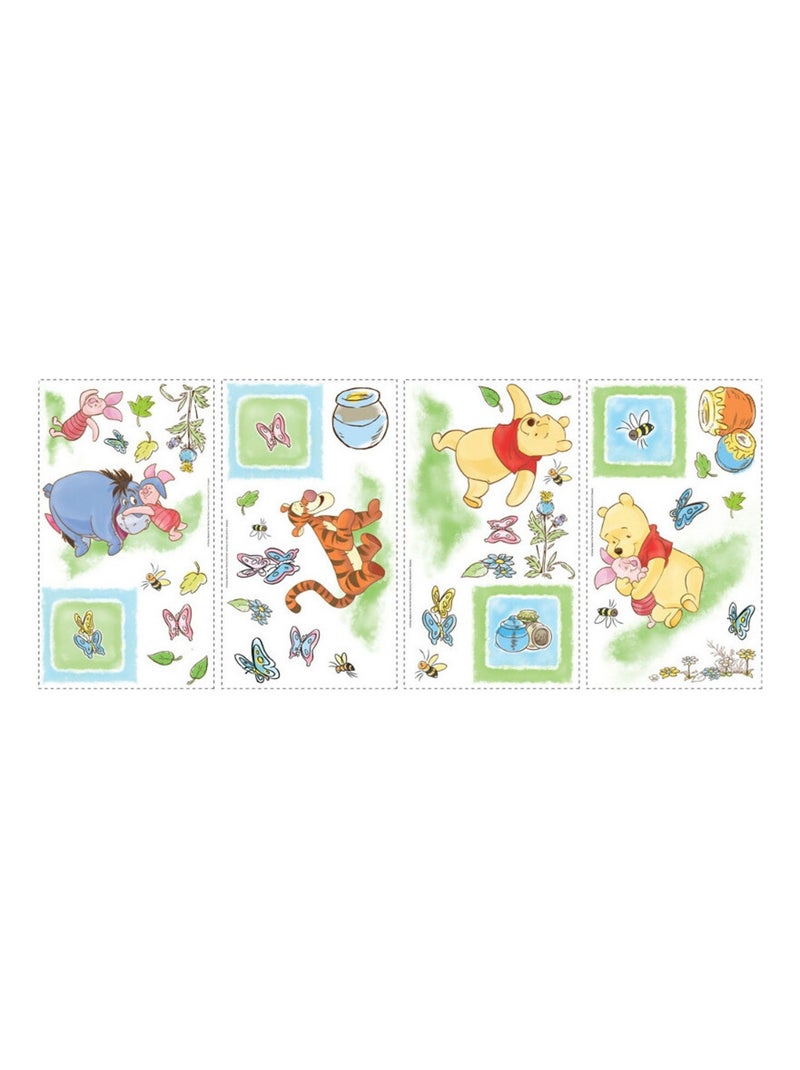 41 Stickers Papillon Winnie l'Ourson Disney 4 planches de 25x45 cm Multicolore - Kiabi
