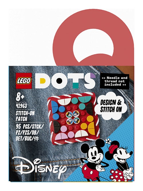 41963 Plaque à coudre mickey mouse et minnie mouse - Kiabi