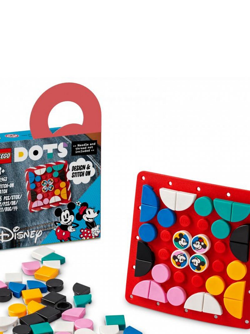 41963 Plaque à coudre mickey mouse et minnie mouse Noir - Kiabi