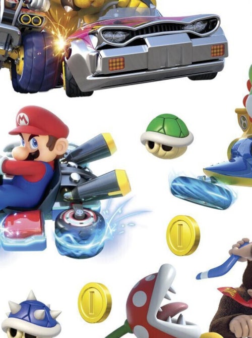 44 Stickers Mariokart 8 NIN 4 planches 25x44cm - Kiabi