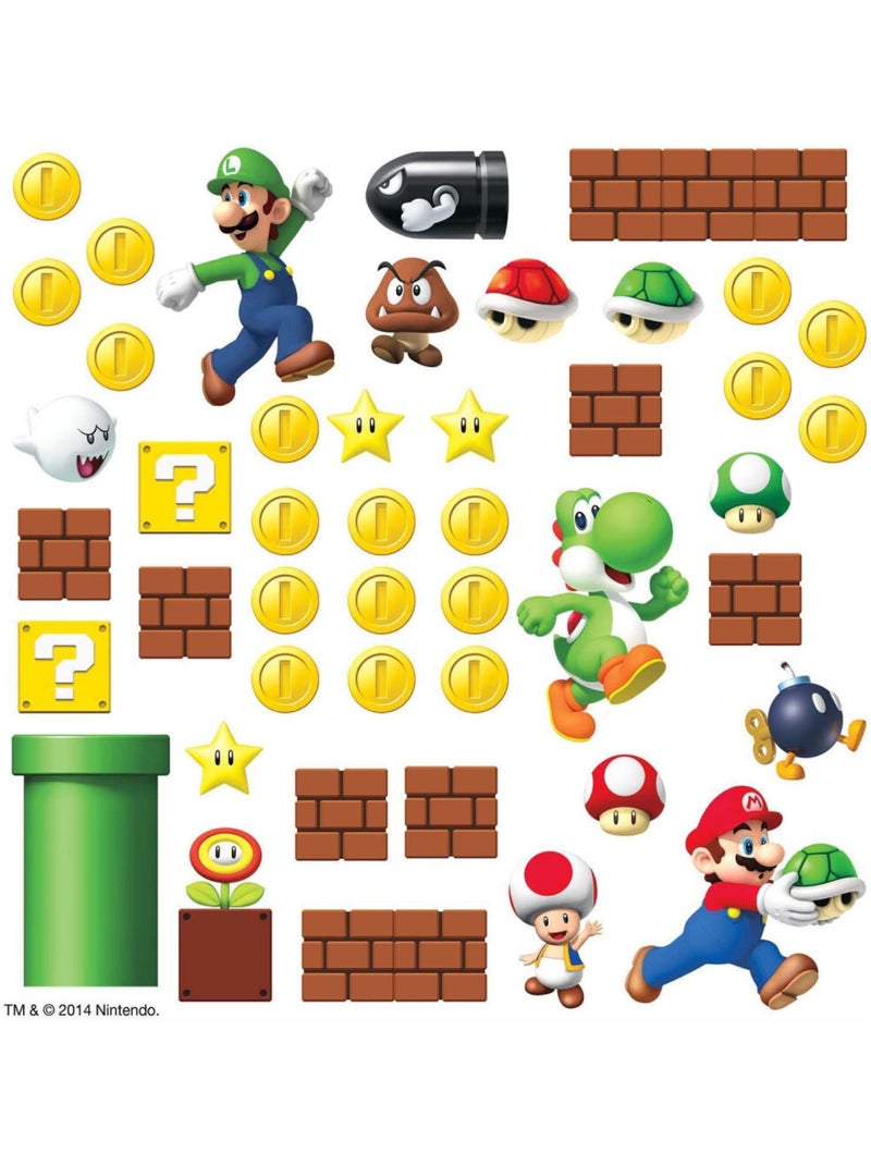 45 Stickers Mario Bros NIN 25x44cm Multicolore - Kiabi