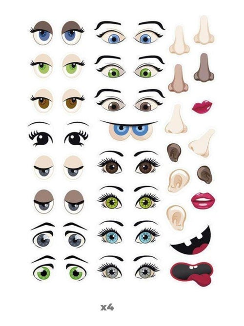 496 gommettes adhésives yeux et visage - Graine Créative - Kiabi