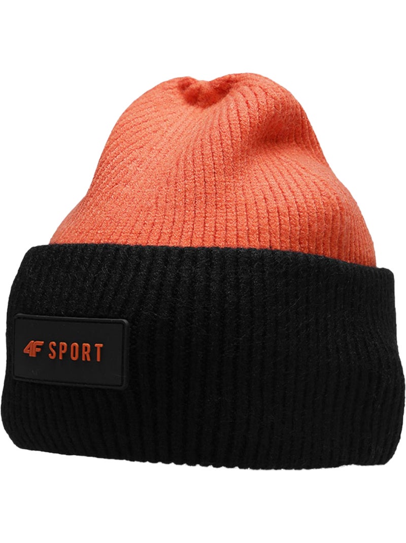 4F - Bonnet motif/style blocs de couleurs HJZ22 Noir Orange - Kiabi