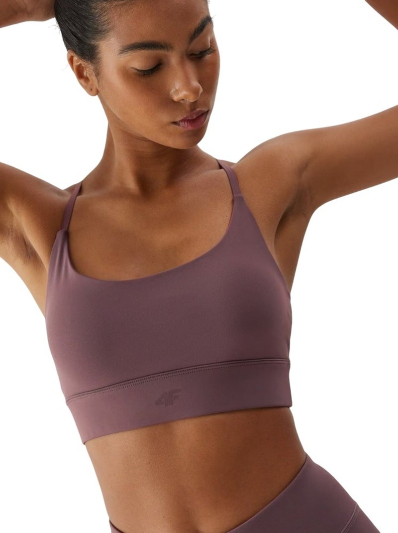 4F - Brassière de sport 4FAW23USBAF079 Marron - Kiabi