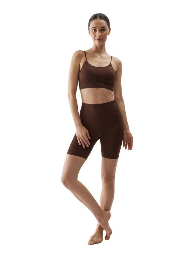 4F - Brassière de sport 4FWSS24USBAF121 Marron - Kiabi