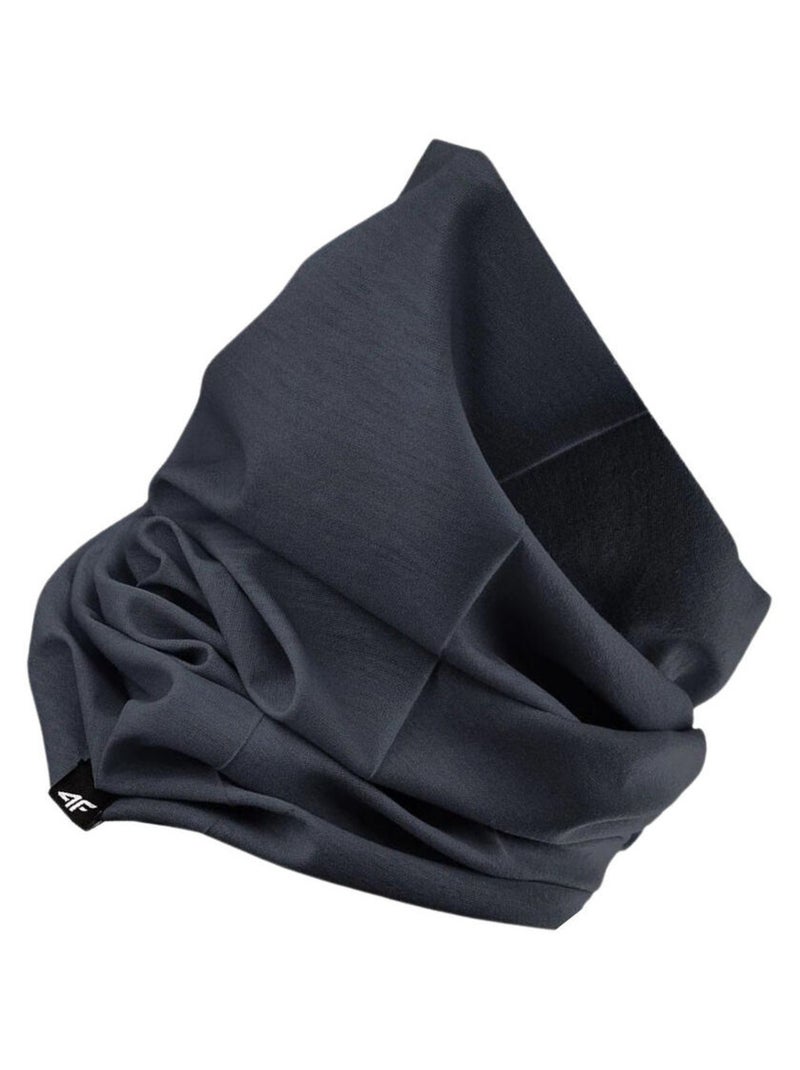 4F - Snood motif/style uni U065 Noir Gris - Kiabi