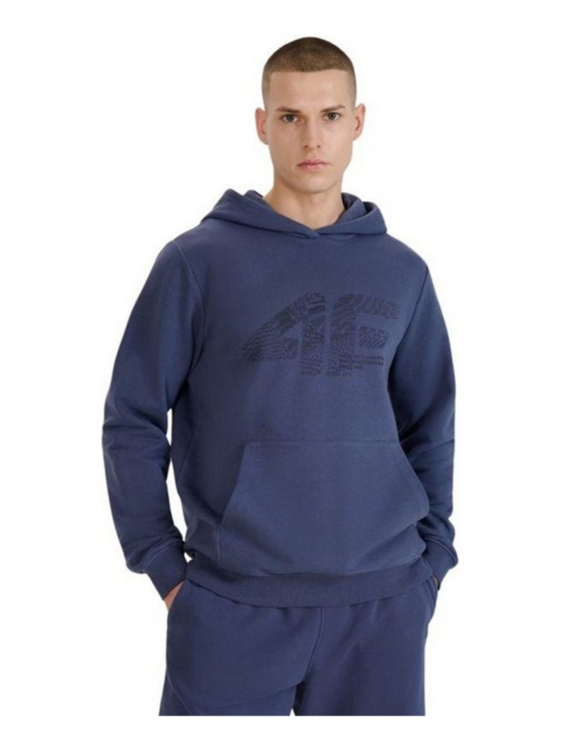 4F - Sweat à capuche style Logo M1585 Bleu marine - Kiabi