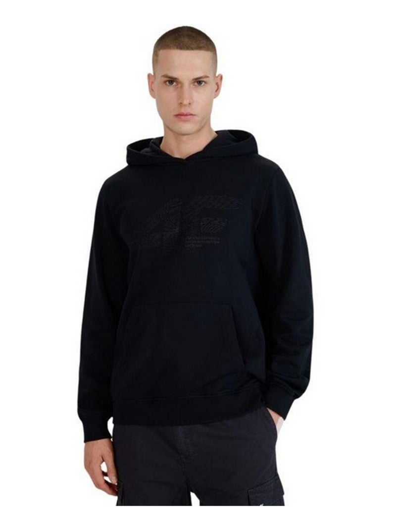 4F - Sweat à capuche style Logo M1585 Noir - Kiabi