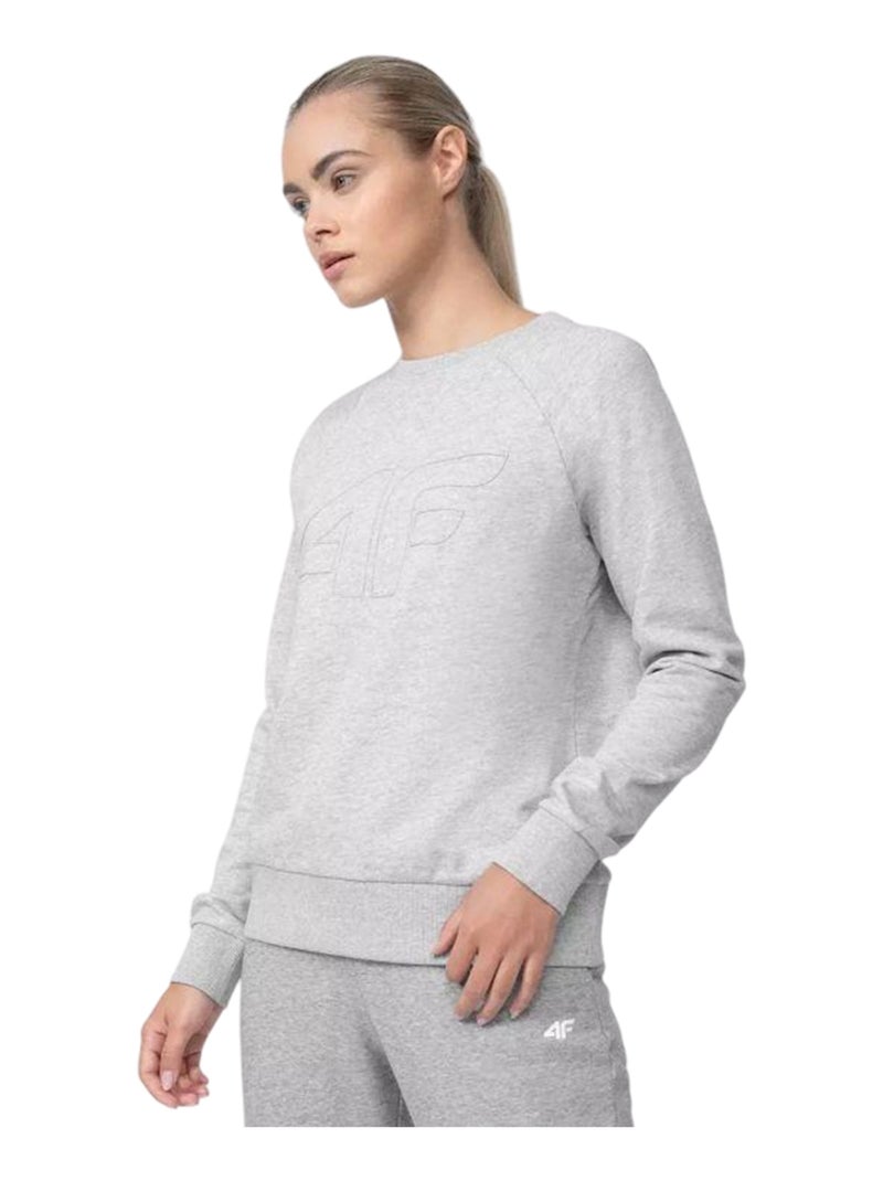 4F - Sweat motif/style logo Gris clair - Kiabi