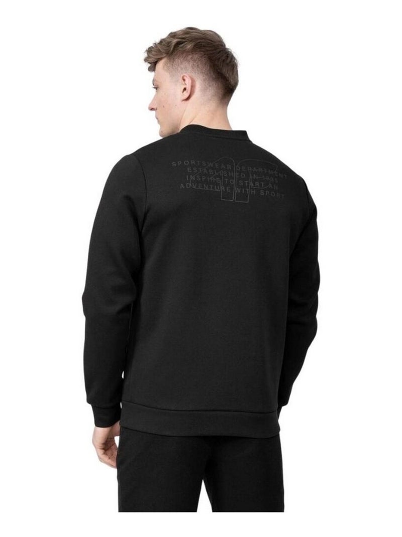 4F - Sweat motif/style uni Noir - Kiabi