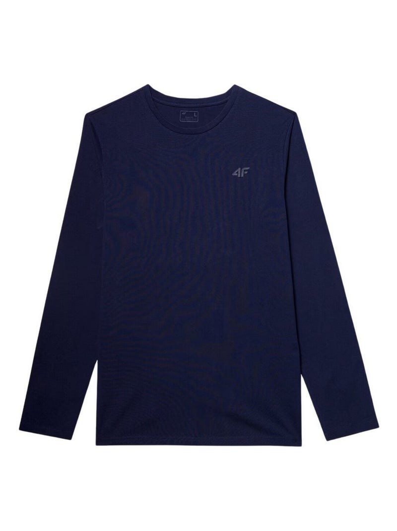 4F - T-shirt manches longues 4FWMM00TLONM375 Bleu marine - Kiabi