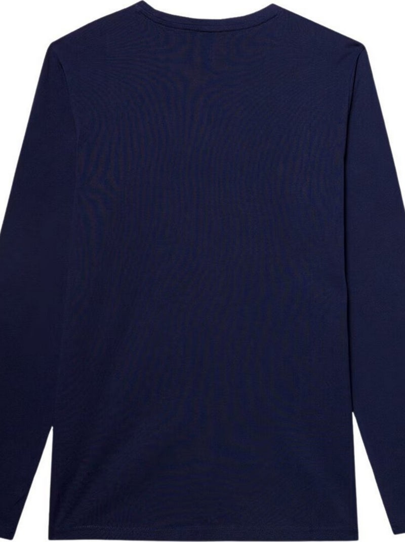 4F - T-shirt manches longues 4FWMM00TLONM375 Bleu marine - Kiabi