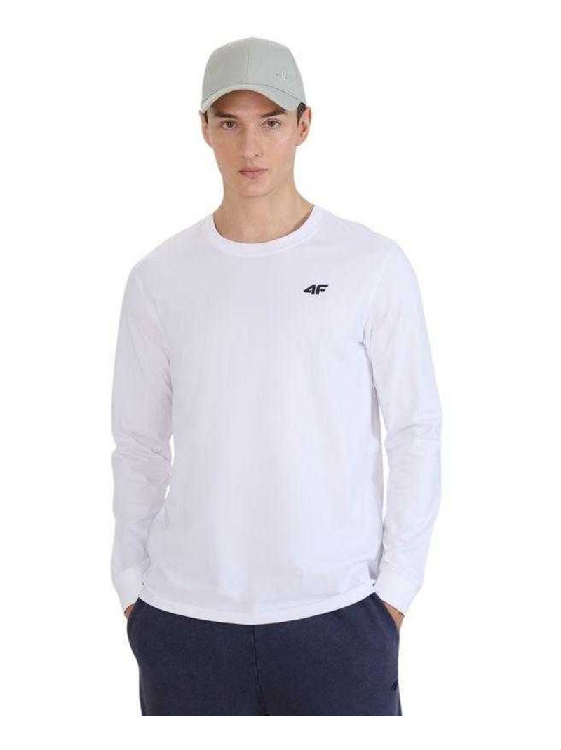 4F - T-shirt manches longues 4FWMM00TLONM432 Blanc - Kiabi
