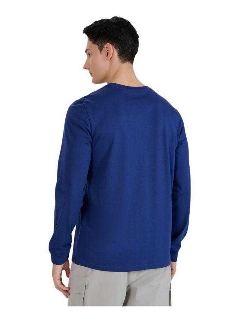 4F - T-shirt manches longues 4FWMM00TLONM432 Bleu marine - Kiabi