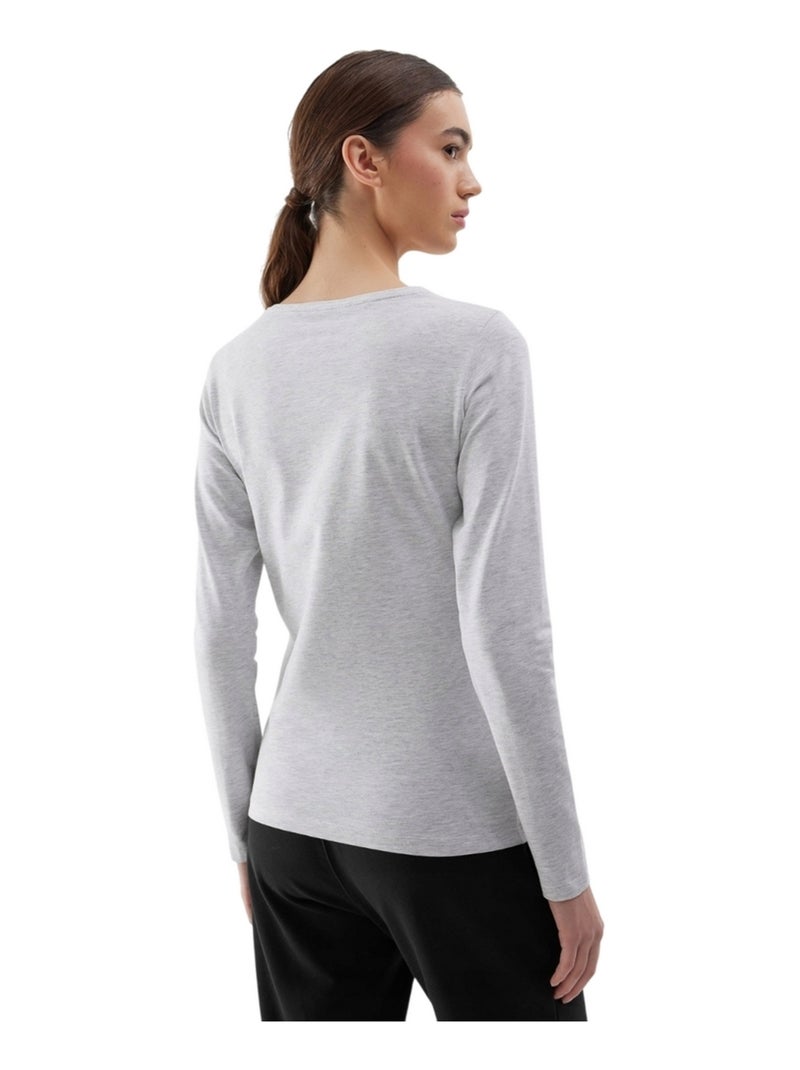 4F - T-shirt manches longues F218 Gris clair - Kiabi
