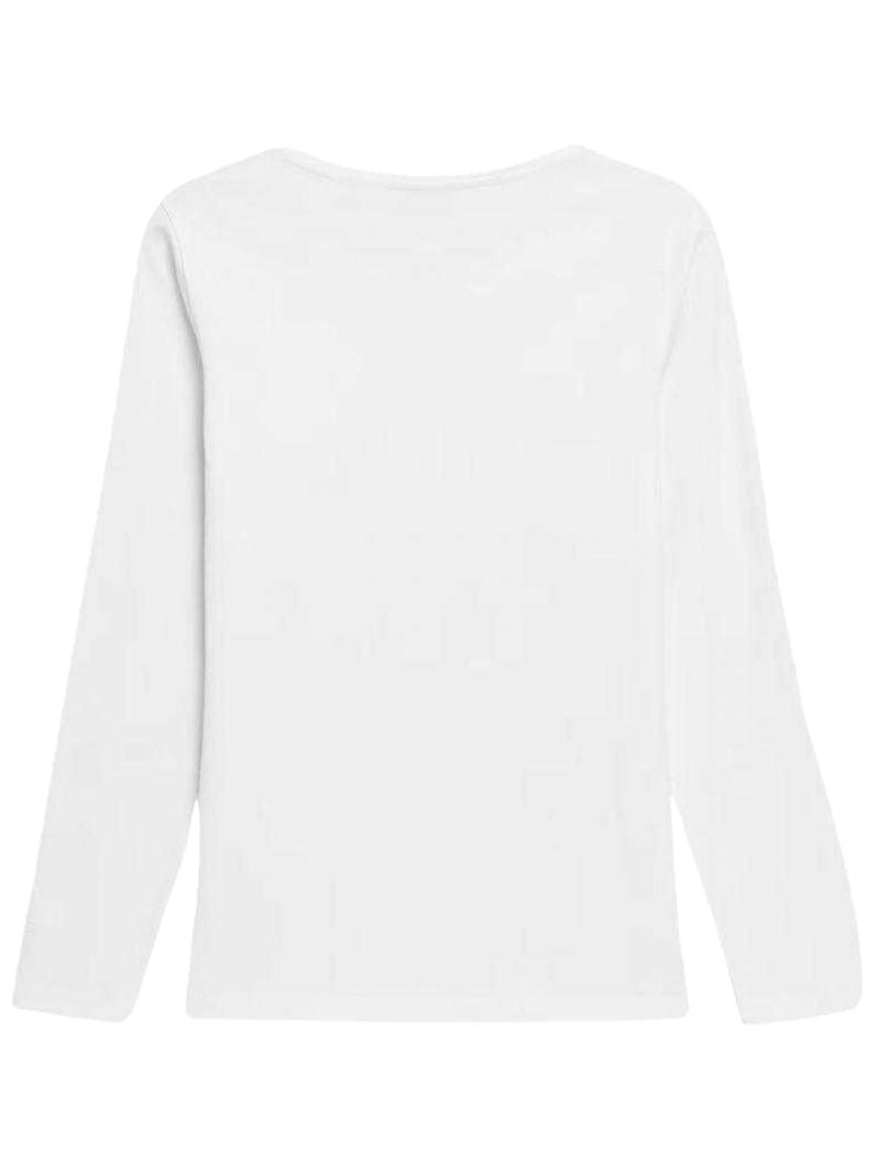 4F - T-shirt manches longues style Uni Blanc - Kiabi
