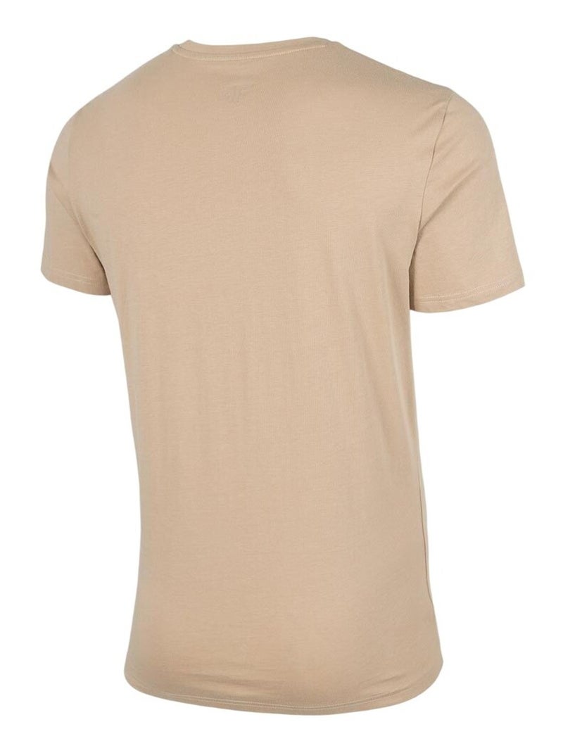 4F - T-shirt motif/style Globe Beige - Kiabi