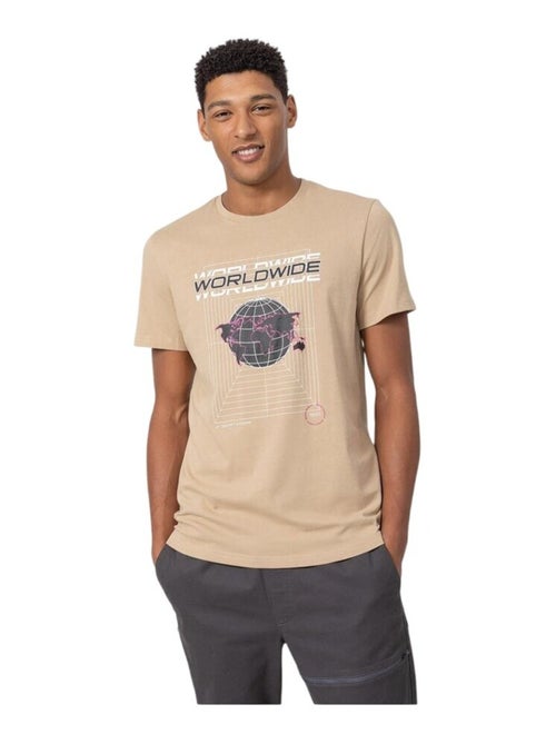 4F - T-shirt motif/style Globe - Kiabi