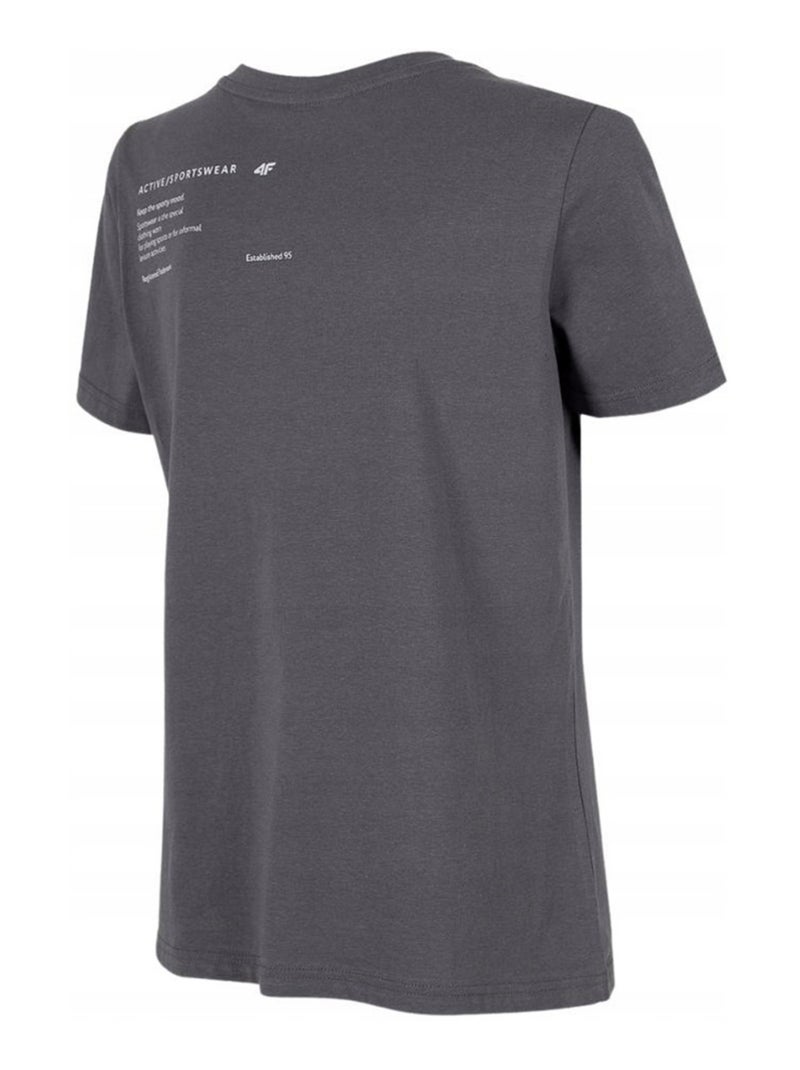 4F - T-shirt motif/style imprimé au dos Gris - Kiabi