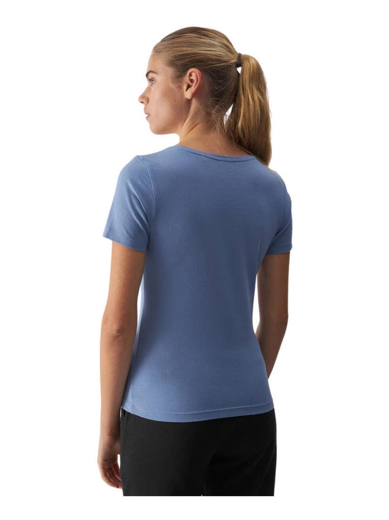 4F - T-shirt motif/style logo F1649 Bleu - Kiabi