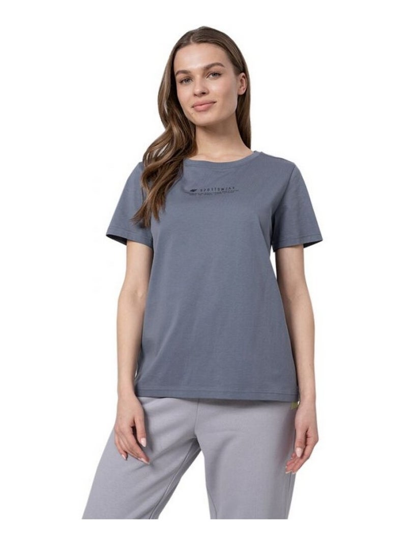 4F - T-shirt motif/style texte H4Z22 Gris - Kiabi