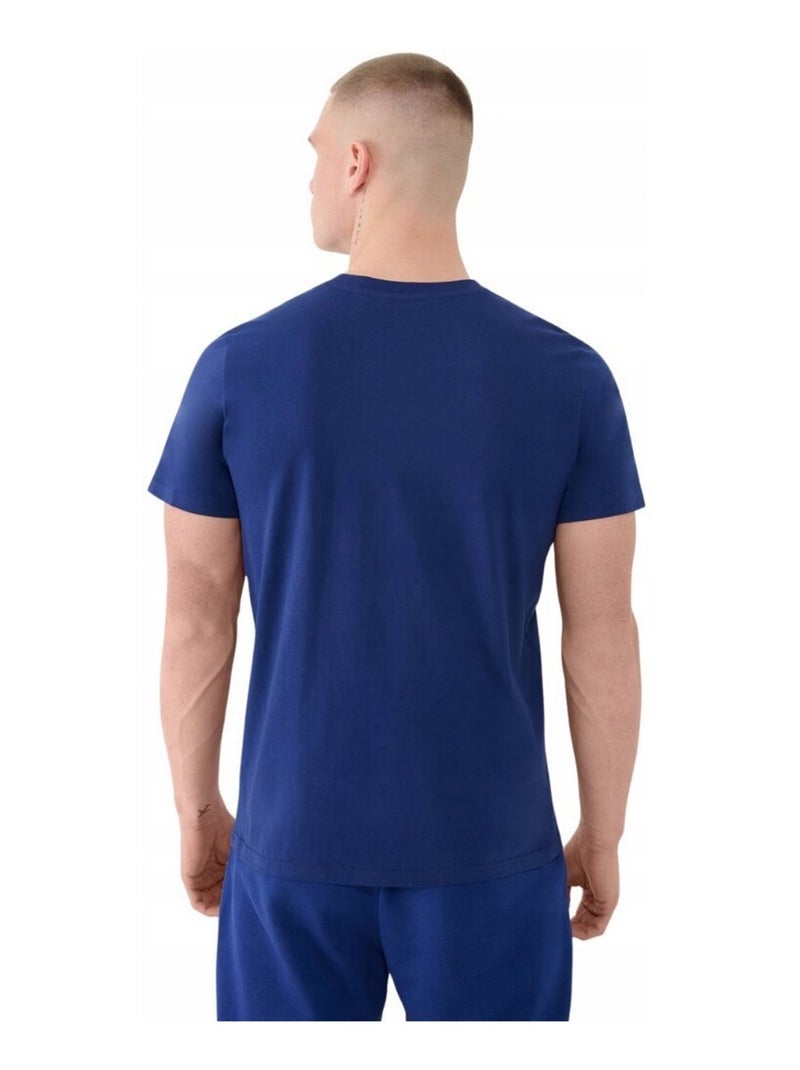 4F - T-shirt motif/style uni Bleu foncé - Kiabi