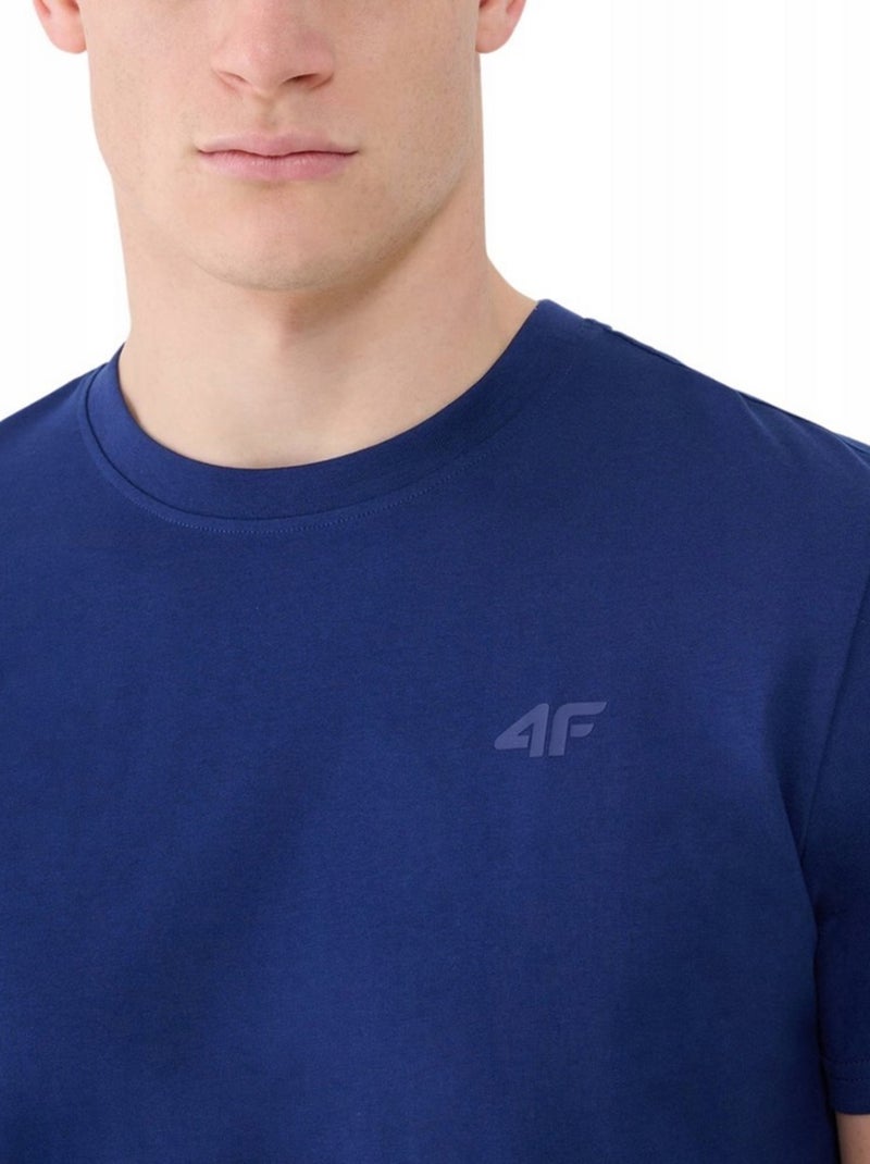 4F - T-shirt motif/style uni Bleu foncé - Kiabi