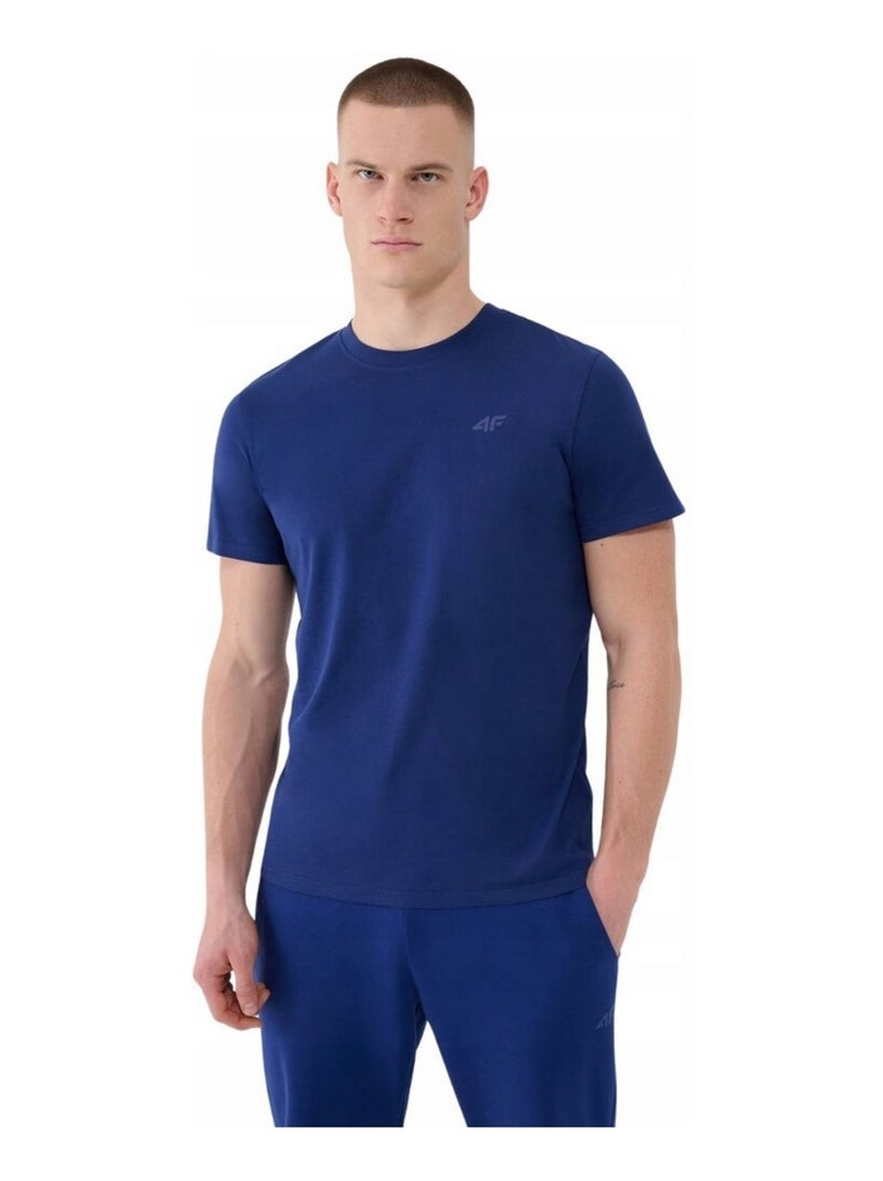 4F - T-shirt motif/style uni Bleu foncé - Kiabi