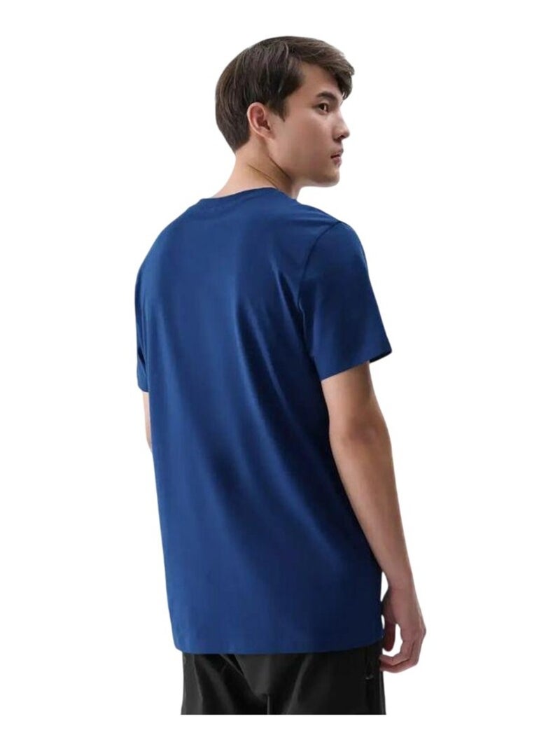 4F - T-shirt motif/style uni Bleu marine - Kiabi