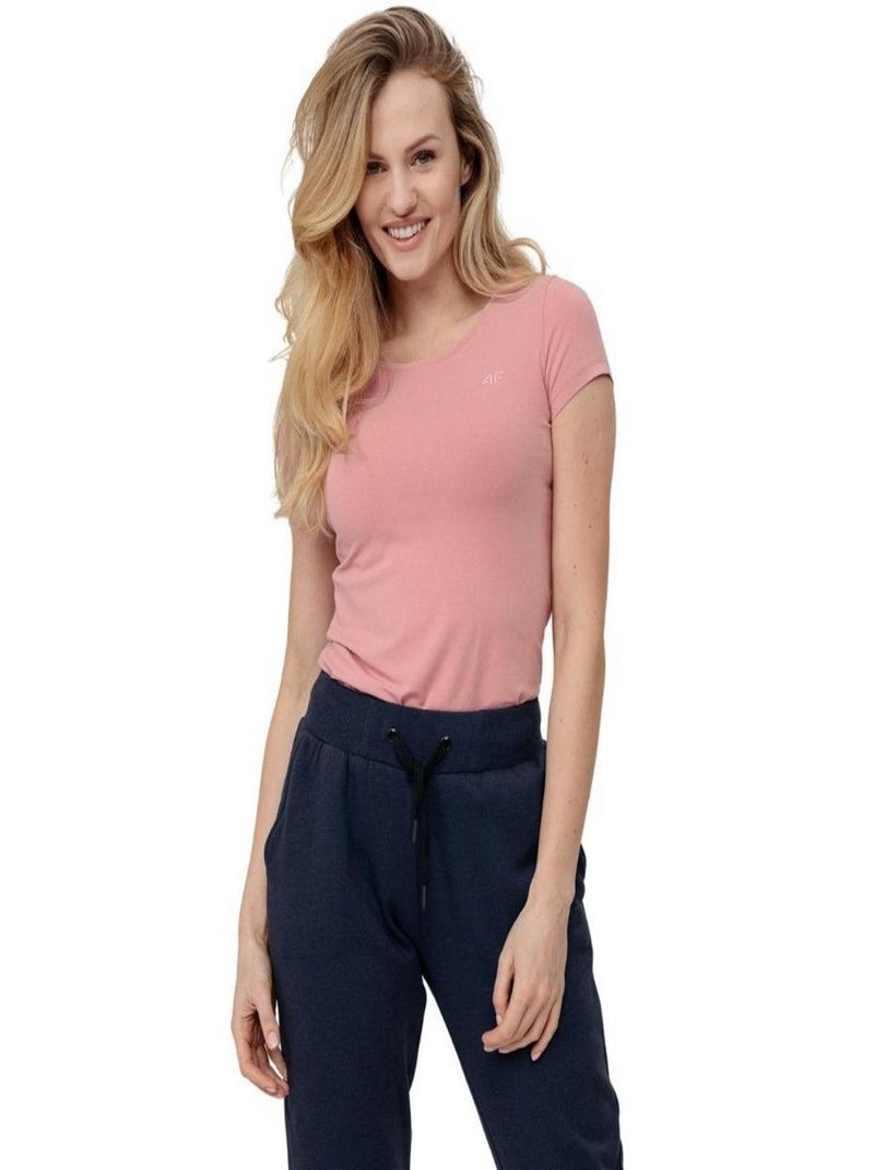 4F - T-shirt motif/style uni H4Z22 Rose - Kiabi