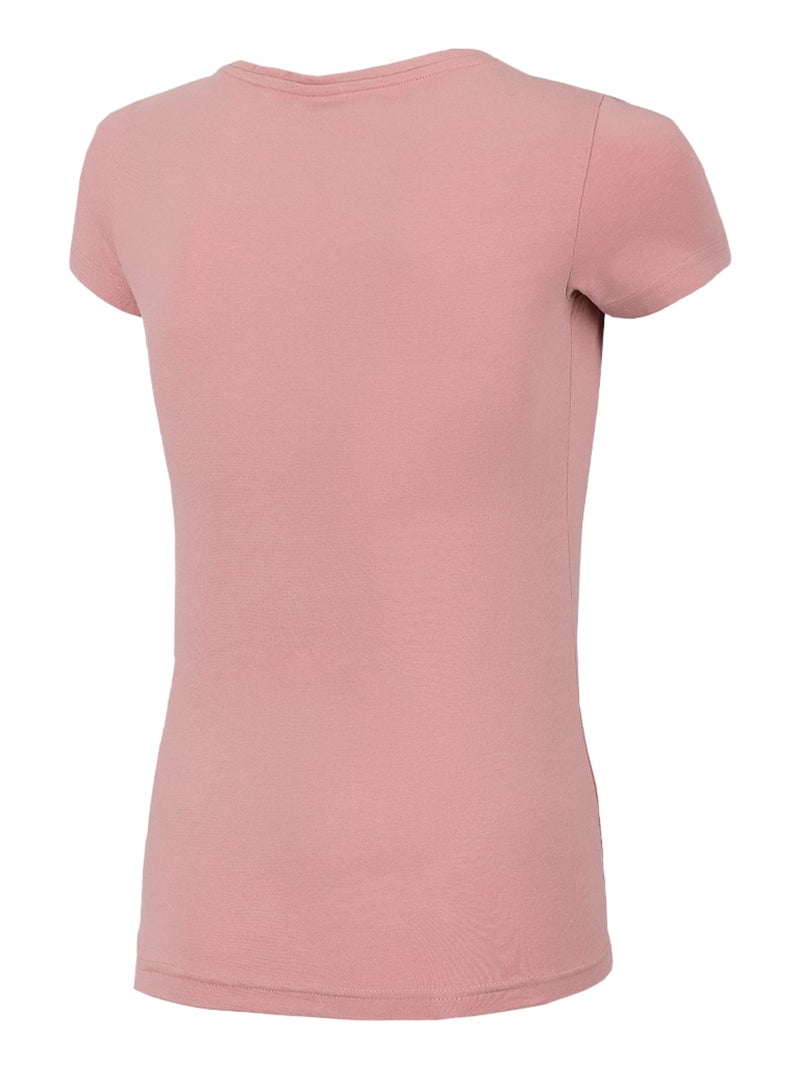 4F - T-shirt motif/style uni Rose clair - Kiabi