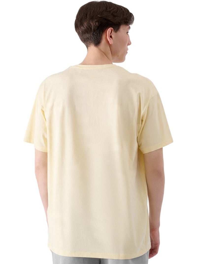 4F - T-shirt style Imprimé Beige - Kiabi