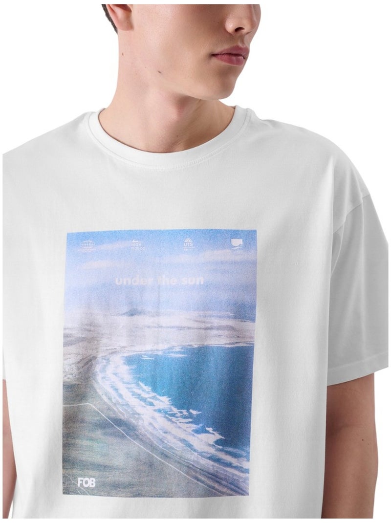 4F - T-shirt style Imprimé Blanc - Kiabi
