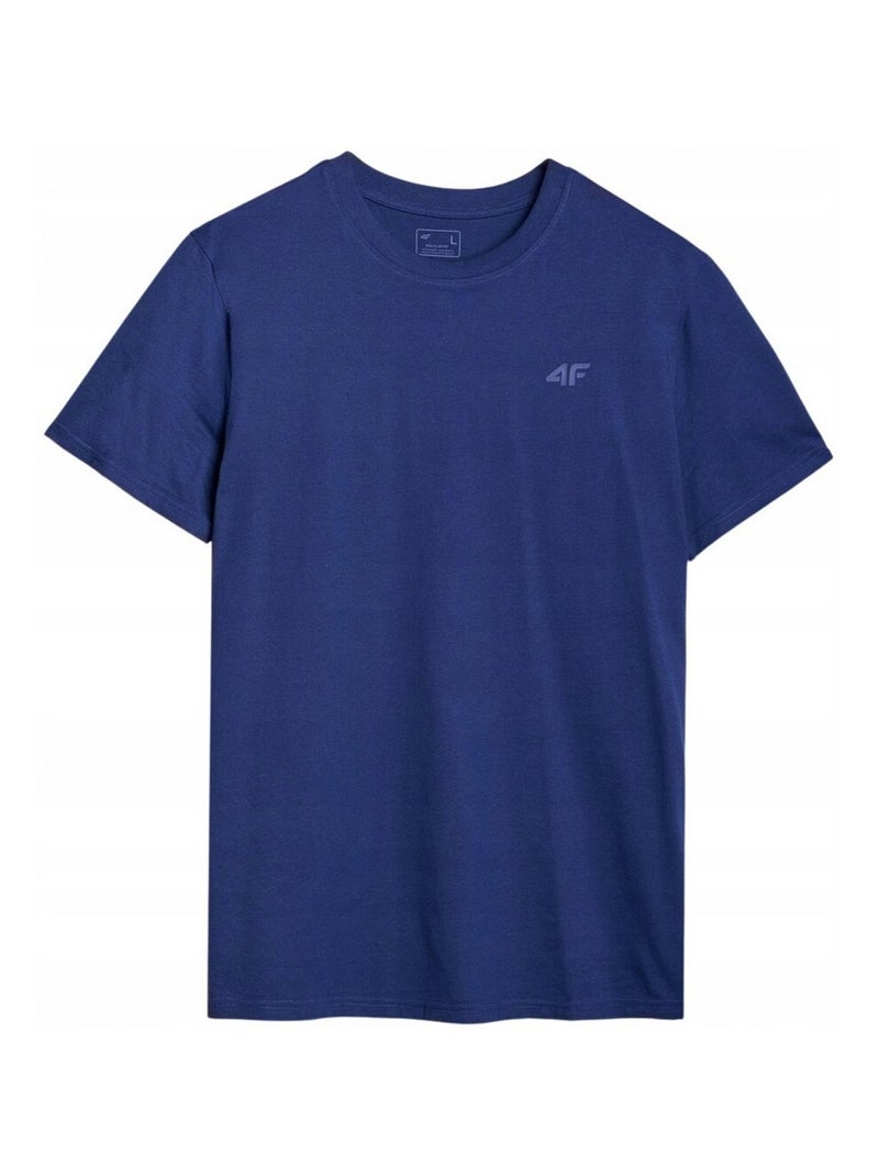 4F - T-shirt style Uni Bleu foncé - Kiabi