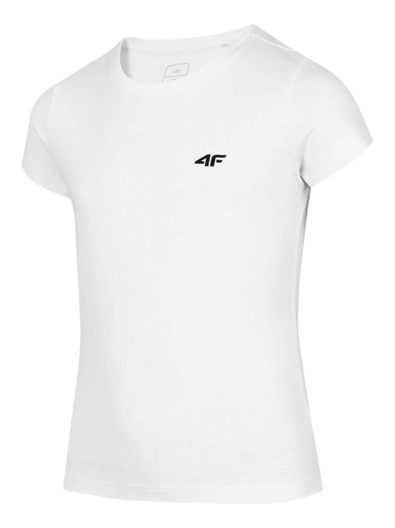 4F - T-shirt uni manches courtes Blanc - Kiabi
